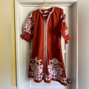 Julia Amory Embroidered Floral Coatue